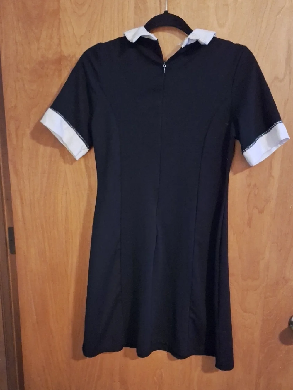Spirit Black Dress with White Collar and Cuff Accents Wednesday adams dress - Picture 7 of 7